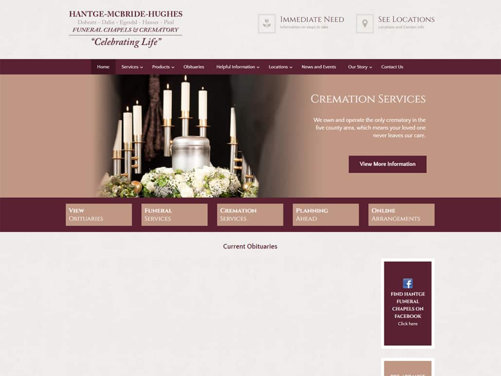 Hantge Funeral Chapels The Minnesota Website Company